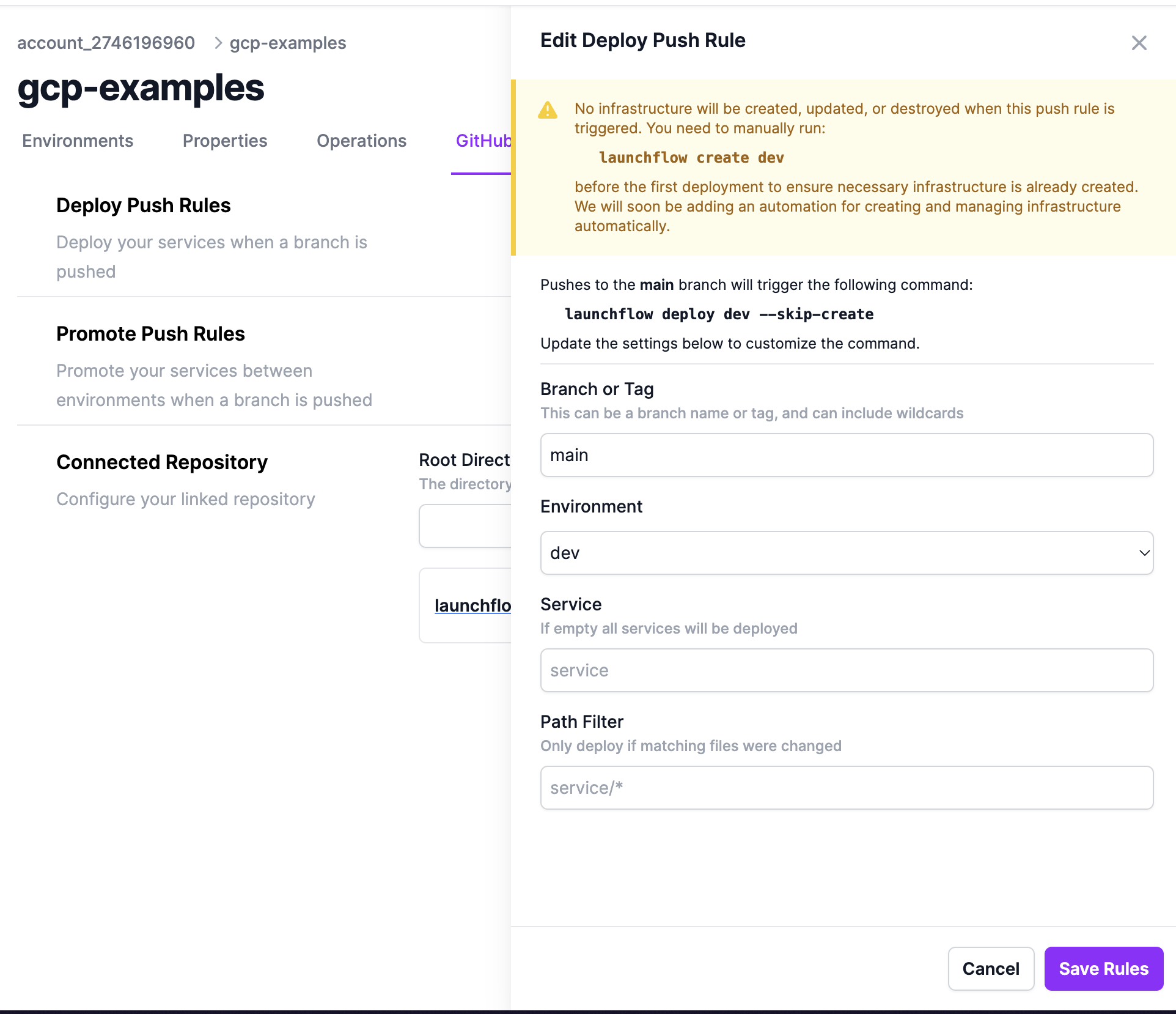 GitHub Push Rule